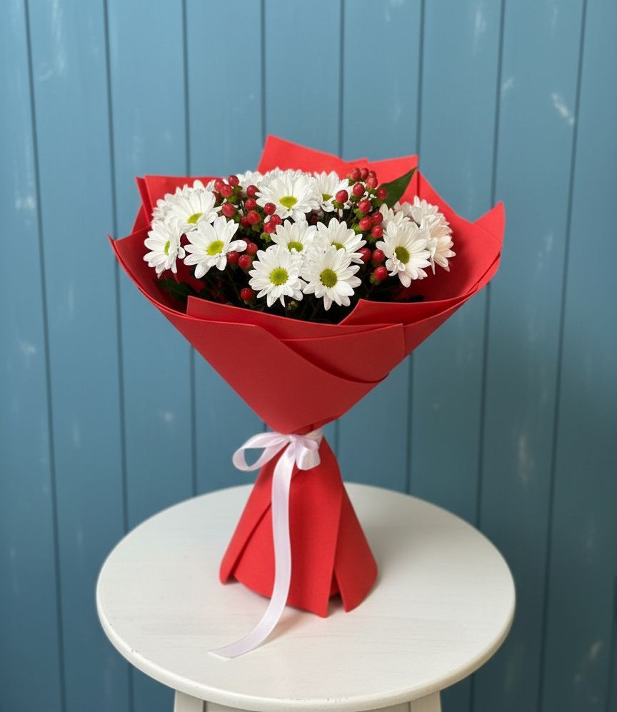 Букет цветов из: Хризантемы в Ленинский Тульская область