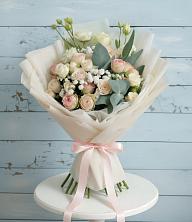 Букет цветов из:  Розы и Лизиантусы в Ленинский Тульская область