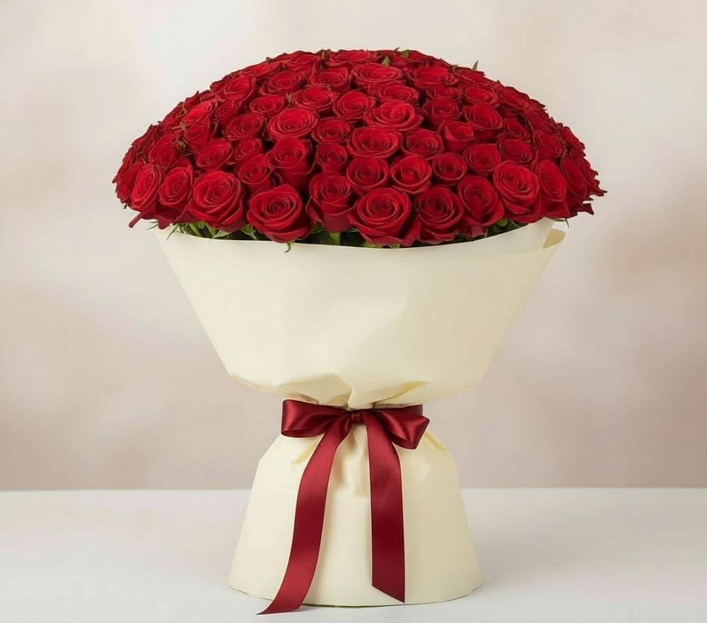 Букет 101 Красная роза Милано в Ленинский Тульская область