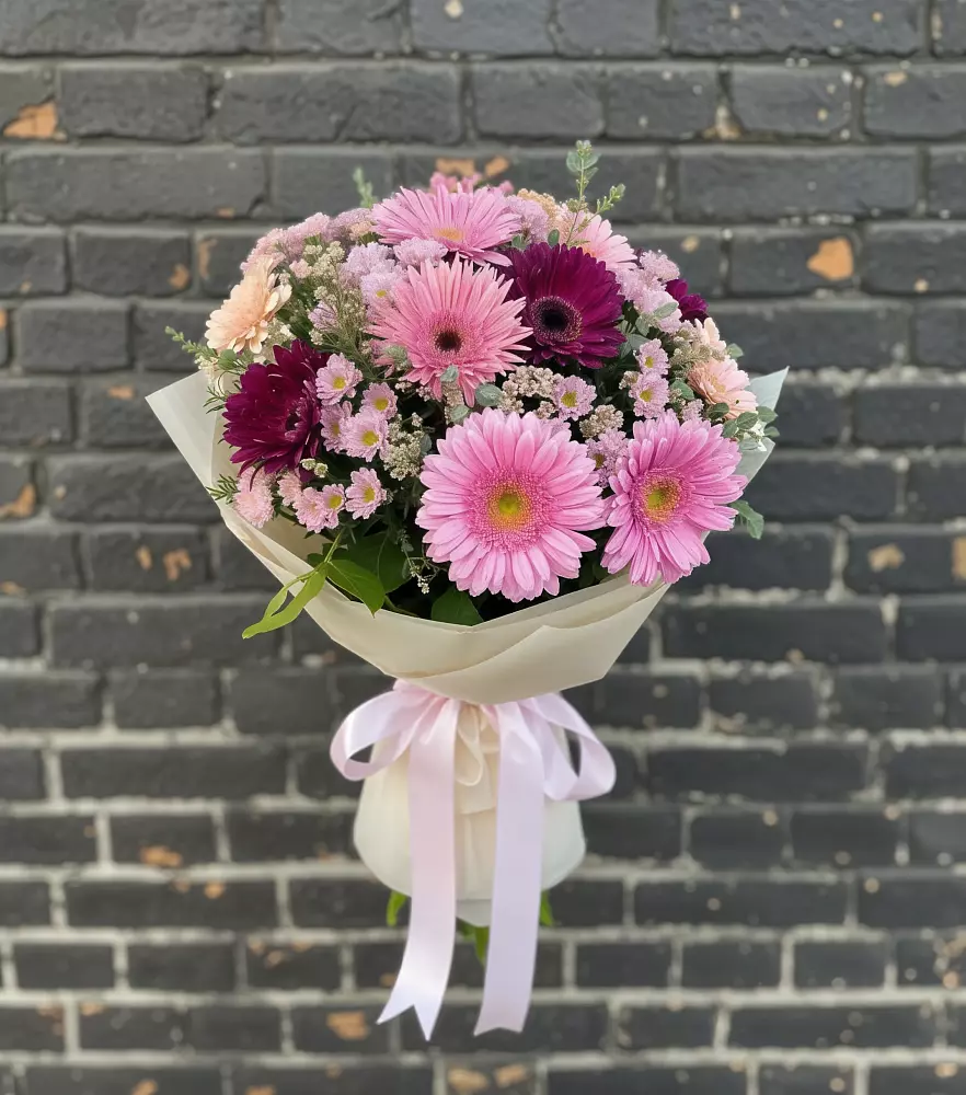 Букет цветов из: Герберы и Хризантемы в Ленинский Тульская область