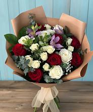 Букет цветов из:  Розы и Альстромерии #REPLACE_PRED# Ленинский Тульская область