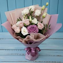 Букет цветов из:  Розы и Лизиантусы #REPLACE_PRED# Ленинский Тульская область