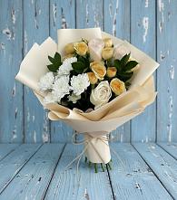 Букет цветов из:  Розы и Хризантемы в Ленинский Тульская область