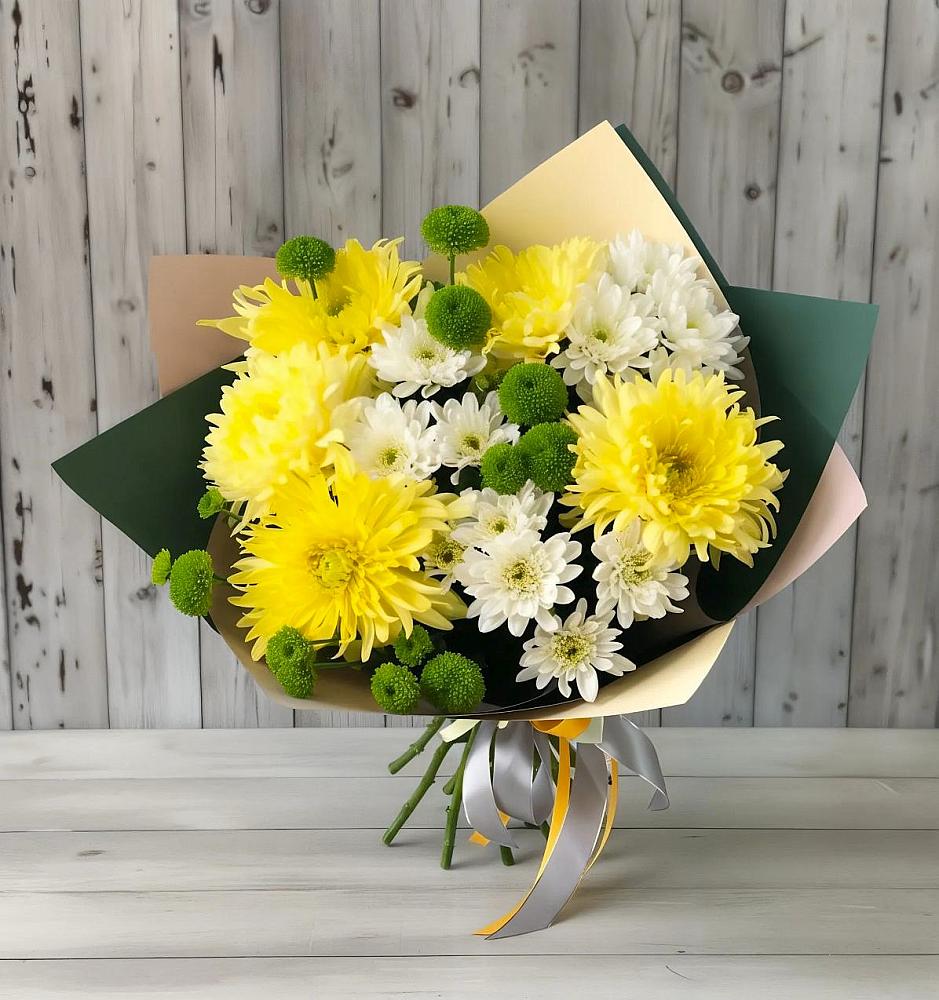 Букет цветов из: Хризантемы в Ленинский Тульская область
