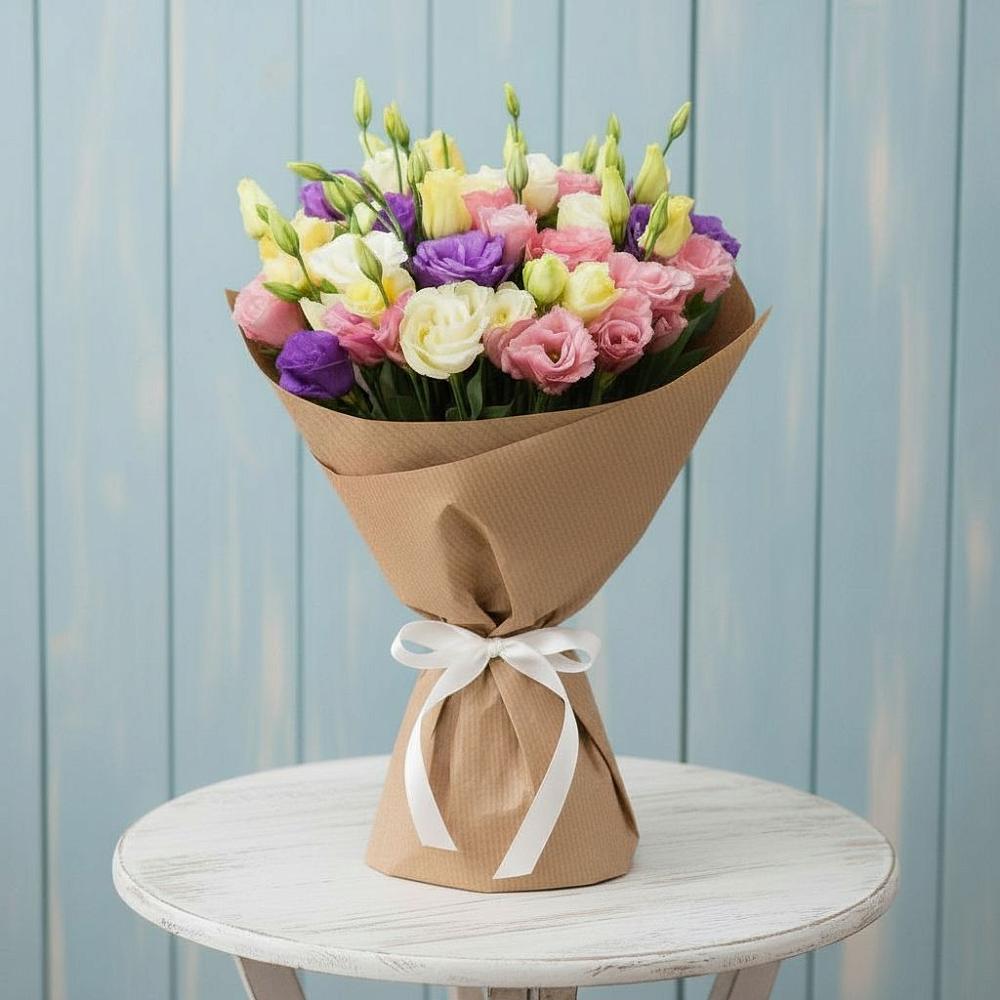 Букет цветов из: Лизиантусы в Ленинский Тульская область