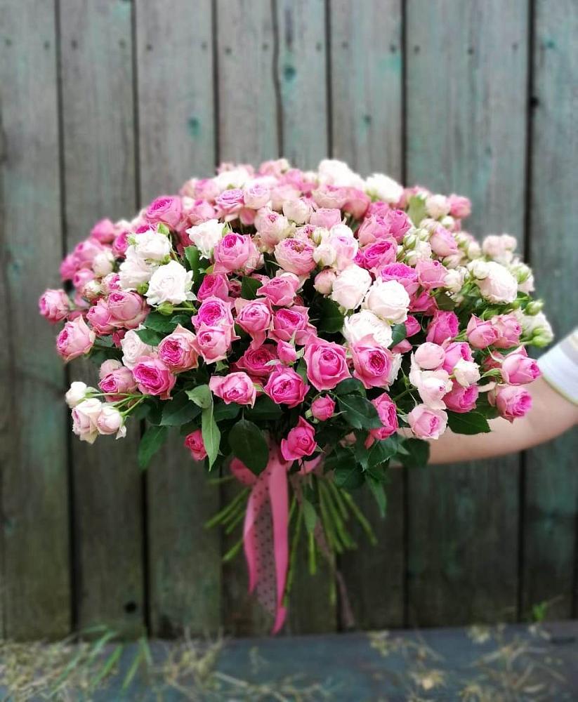 Букет Розовые кустовые розы Натали и Лав Лидия в Ленинский Тульская область