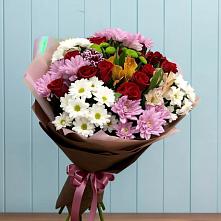 Букет цветов из:  Розы, Хризантемы и Альстромерии #REPLACE_PRED# Ленинский Тульская область