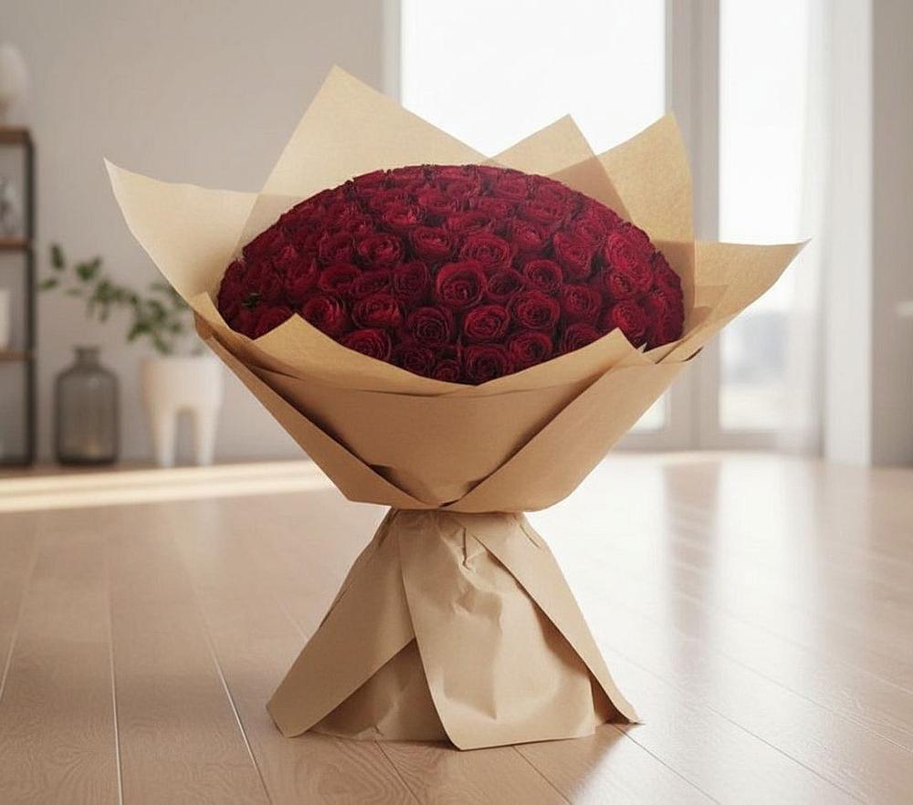 Букет 101 Красная роза в Ленинский Тульская область