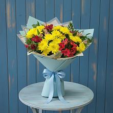 Букет цветов из:  Альстромерии и Хризантемы #REPLACE_PRED# Ленинский Тульская область