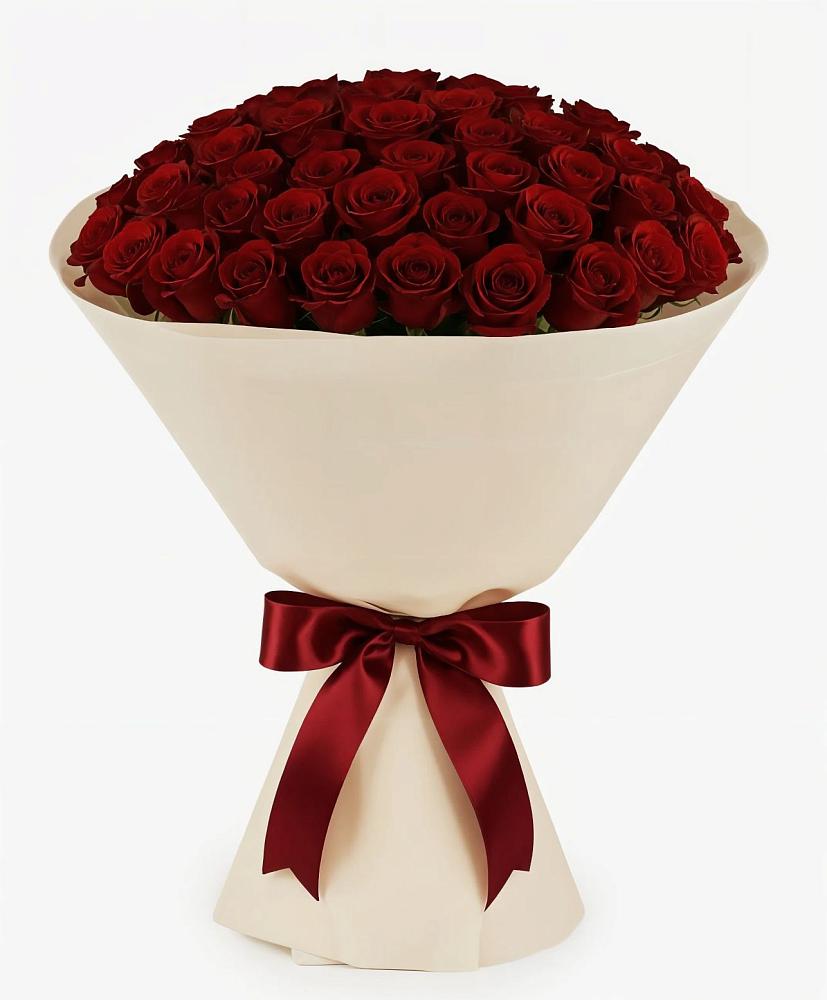 Букет 101 Бордовая роза Блэк Бакарра в Ленинский Тульская область