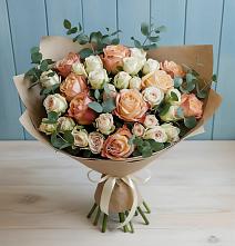 Букет цветов из:  Альстромерии и Розы #REPLACE_PRED# Ленинский Тульская область