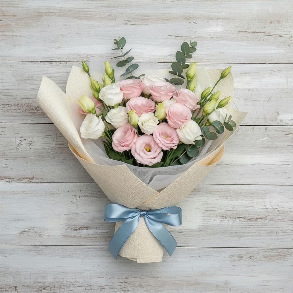 Букет цветов из: Лизиантусы в Ленинский Тульская область